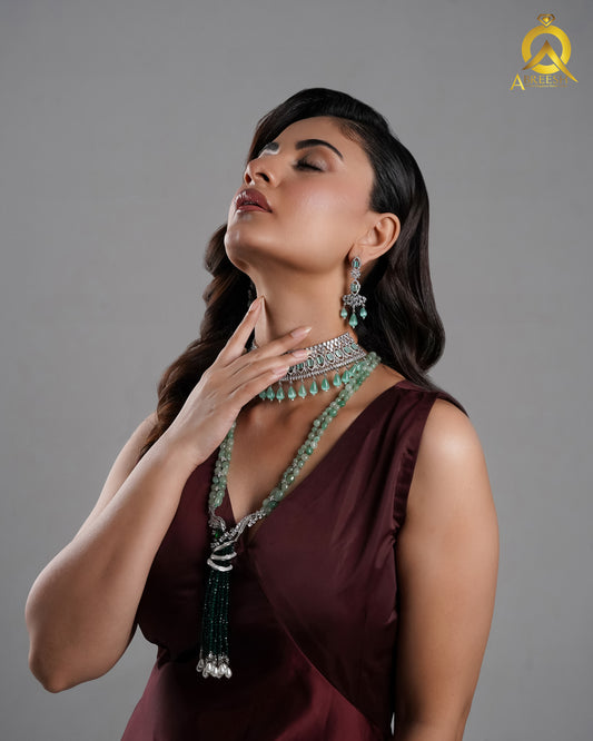 Feroza - Chocker, Earrings And Teeka